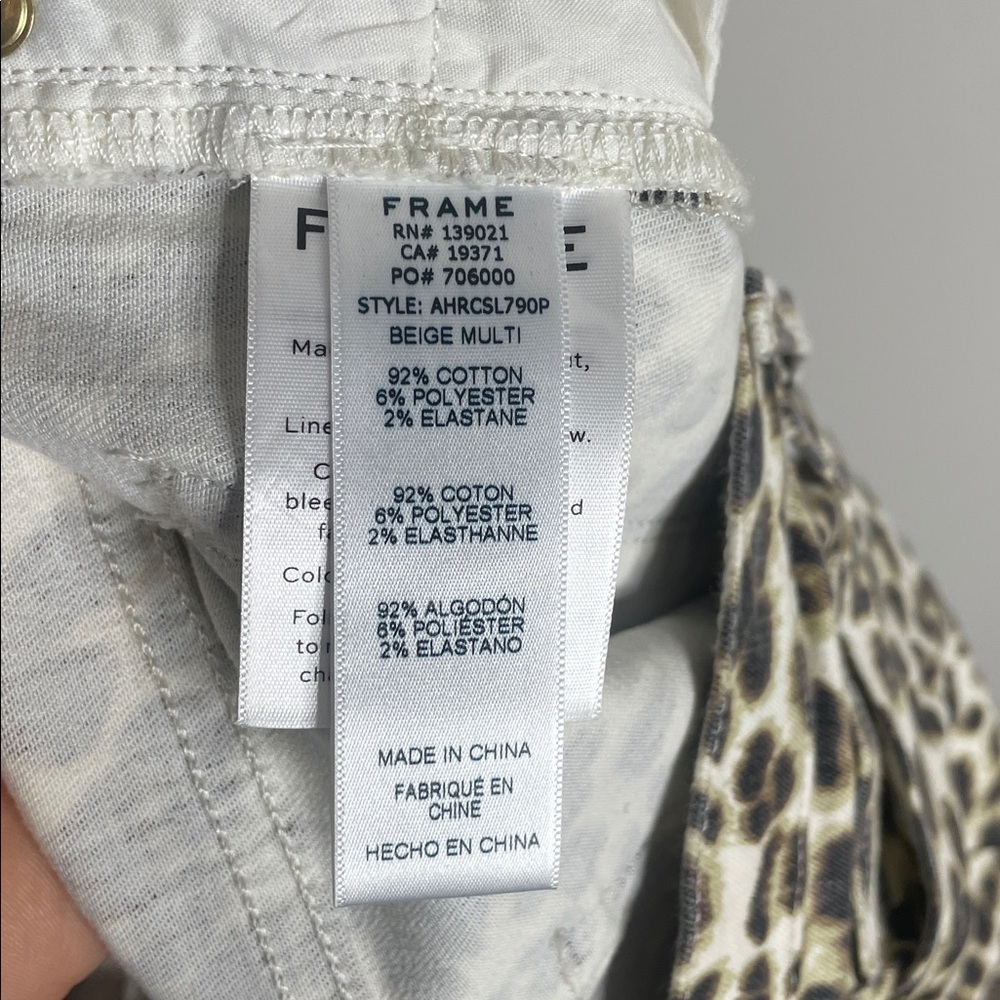 Frame Denim | Women’s Leopard Print Ali High Rise Cigarette Jeans Size 29 - Picture 8 of 8
